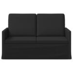 vidaXL Sofa pre 2 osoby Čierna 130 x 81 x 82 cm Látka – Obrázok 3
