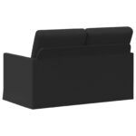 vidaXL Sofa pre 2 osoby Čierna 130 x 81 x 82 cm Látka – Obrázok 5