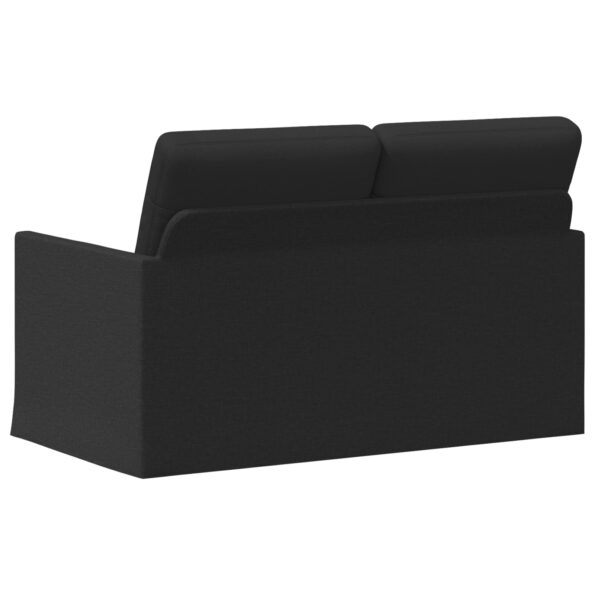 vidaXL Sofa pre 2 osoby Čierna 130 x 81 x 82 cm Látka – Obrázok 5