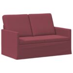 vidaXL Sofa pre 2 osoby Víno červené 130 x 81 x 82 cm Látka – Obrázok 2