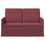 vidaXL Sofa pre 2 osoby Víno červené 130 x 81 x 82 cm Látka – Obrázok 3