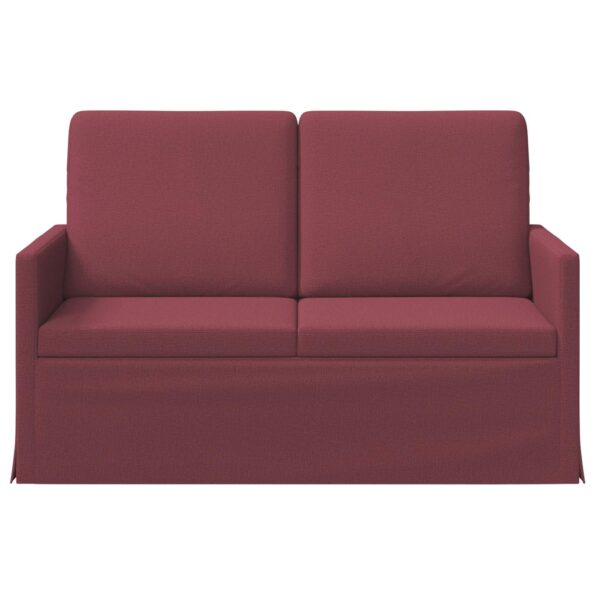 vidaXL Sofa pre 2 osoby Víno červené 130 x 81 x 82 cm Látka – Obrázok 3