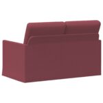 vidaXL Sofa pre 2 osoby Víno červené 130 x 81 x 82 cm Látka – Obrázok 5