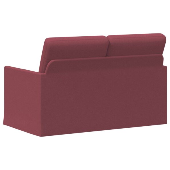 vidaXL Sofa pre 2 osoby Víno červené 130 x 81 x 82 cm Látka – Obrázok 5