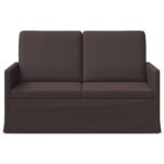 vidaXL Sofa pre 2 osoby Tmavohnedá 130 x 81 x 82 cm Látka – Obrázok 3