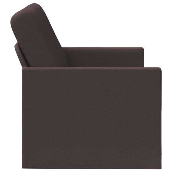 vidaXL Sofa pre 2 osoby Tmavohnedá 130 x 81 x 82 cm Látka – Obrázok 4