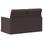 vidaXL Sofa pre 2 osoby Tmavohnedá 130 x 81 x 82 cm Látka – Obrázok 5