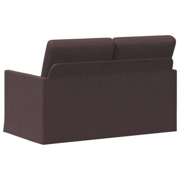 vidaXL Sofa pre 2 osoby Tmavohnedá 130 x 81 x 82 cm Látka – Obrázok 5