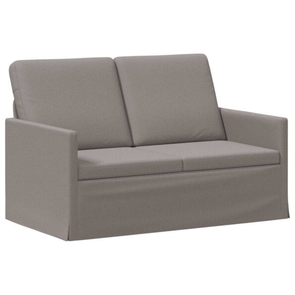 vidaXL Sofa pre 2 osoby Sivohnedá 130 x 81 x 82 cm Látka – Obrázok 2