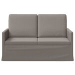 vidaXL Sofa pre 2 osoby Sivohnedá 130 x 81 x 82 cm Látka – Obrázok 3