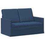 vidaXL Sofa pre 2 osoby Modrá 130 x 81 x 82 cm Látka – Obrázok 2