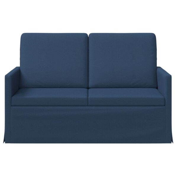 vidaXL Sofa pre 2 osoby Modrá 130 x 81 x 82 cm Látka – Obrázok 3