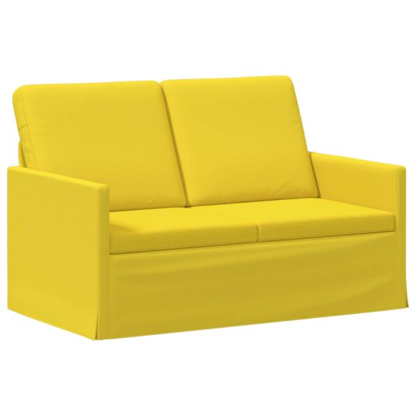 vidaXL Sofa pre 2 osoby Svetložltá 130 x 81 x 82 cm Látka – Obrázok 2