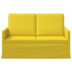 vidaXL Sofa pre 2 osoby Svetložltá 130 x 81 x 82 cm Látka – Obrázok 3