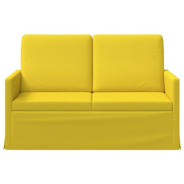 vidaXL Sofa pre 2 osoby Svetložltá 130 x 81 x 82 cm Látka – Obrázok 3