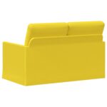 vidaXL Sofa pre 2 osoby Svetložltá 130 x 81 x 82 cm Látka – Obrázok 5