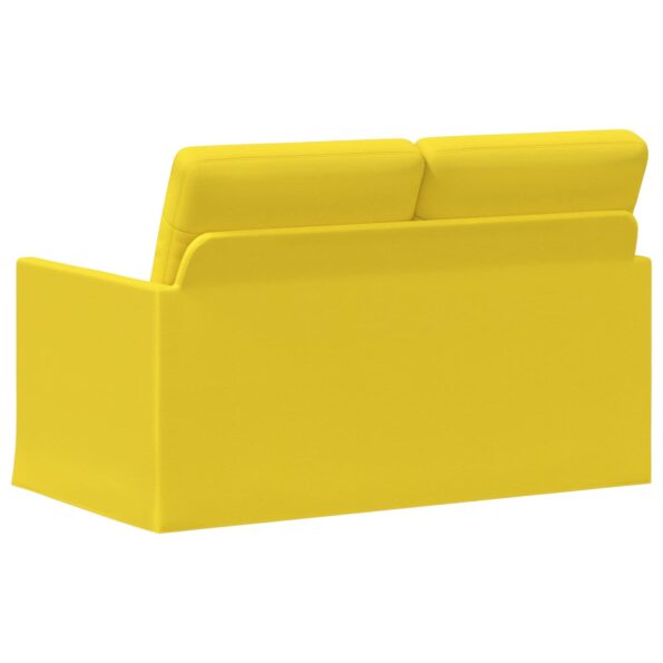 vidaXL Sofa pre 2 osoby Svetložltá 130 x 81 x 82 cm Látka – Obrázok 5