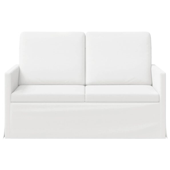 vidaXL Sofa pre 2 osoby Biela 130 x 81 x 82 cm Látka – Obrázok 3