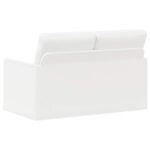 vidaXL Sofa pre 2 osoby Biela 130 x 81 x 82 cm Látka – Obrázok 5