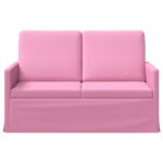 vidaXL Sofa pre 2 osoby Ružová 130 x 81 x 82 cm Látka – Obrázok 3