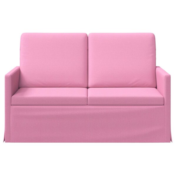 vidaXL Sofa pre 2 osoby Ružová 130 x 81 x 82 cm Látka – Obrázok 3