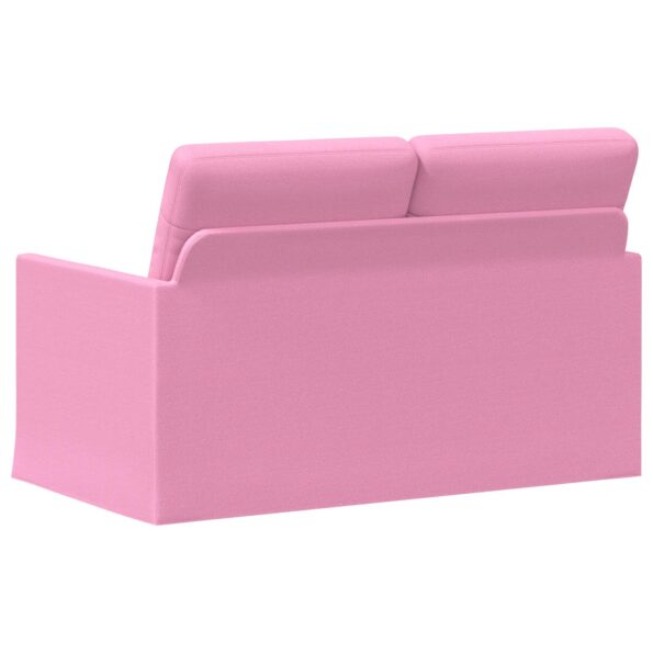 vidaXL Sofa pre 2 osoby Ružová 130 x 81 x 82 cm Látka – Obrázok 5