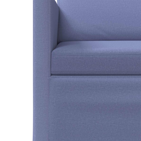 vidaXL Sofa pre 2 osoby Modrá džínovina 130 x 81 x 82 cm Látka – Obrázok 6