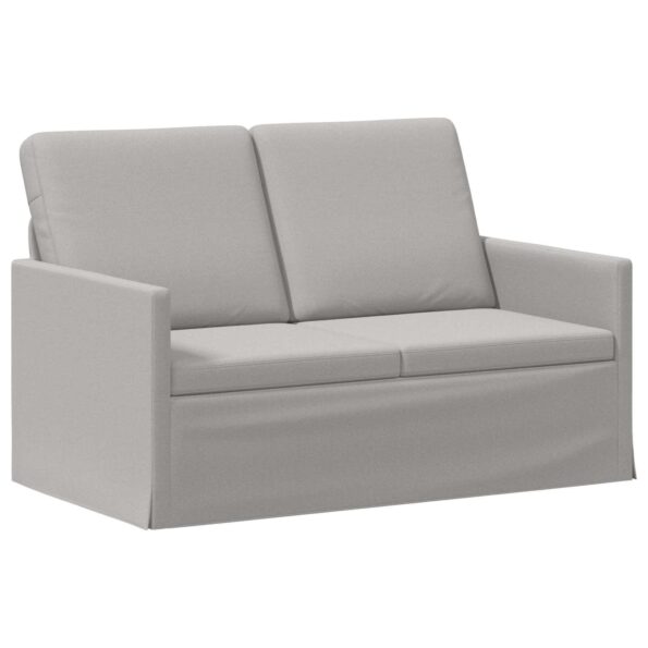 vidaXL Sofa pre 2 osoby Oblá šedá 130 x 81 x 82 cm Látka – Obrázok 2