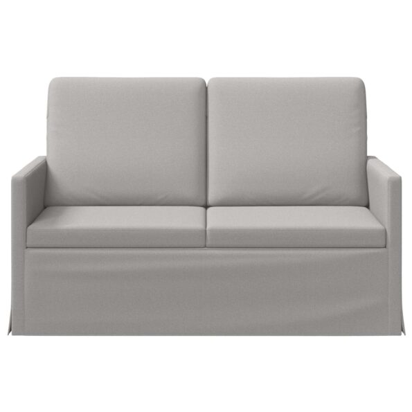 vidaXL Sofa pre 2 osoby Oblá šedá 130 x 81 x 82 cm Látka – Obrázok 3