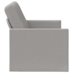 vidaXL Sofa pre 2 osoby Oblá šedá 130 x 81 x 82 cm Látka – Obrázok 4