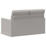 vidaXL Sofa pre 2 osoby Oblá šedá 130 x 81 x 82 cm Látka – Obrázok 5
