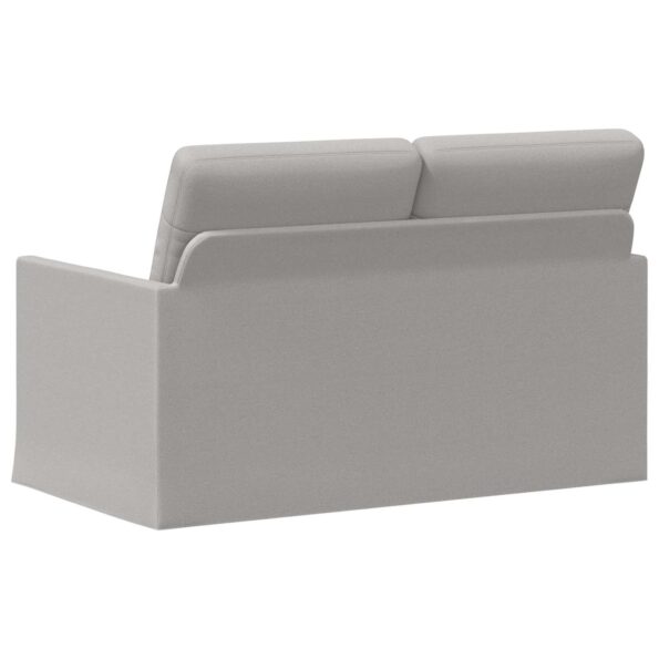 vidaXL Sofa pre 2 osoby Oblá šedá 130 x 81 x 82 cm Látka – Obrázok 5