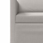 vidaXL Sofa pre 2 osoby Oblá šedá 130 x 81 x 82 cm Látka – Obrázok 6