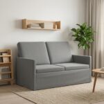 vidaXL Sofa pre 2 osoby Tmavosivá 130 x 81 x 82 cm Zamat