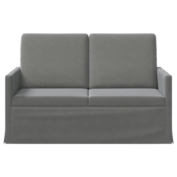 vidaXL Sofa pre 2 osoby Tmavosivá 130 x 81 x 82 cm Zamat – Obrázok 3