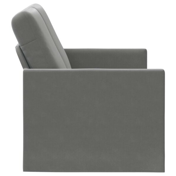 vidaXL Sofa pre 2 osoby Tmavosivá 130 x 81 x 82 cm Zamat – Obrázok 4