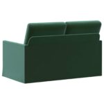 vidaXL Sofa pre 2 osoby Tmavozelená 130 x 81 x 82 cm Zamat – Obrázok 5