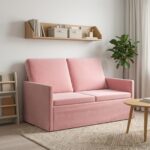 vidaXL Sofa pre 2 osoby Ružová 130 x 81 x 82 cm Zamat