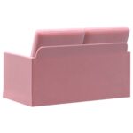 vidaXL Sofa pre 2 osoby Ružová 130 x 81 x 82 cm Zamat – Obrázok 5