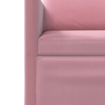 vidaXL Sofa pre 2 osoby Ružová 130 x 81 x 82 cm Zamat – Obrázok 6