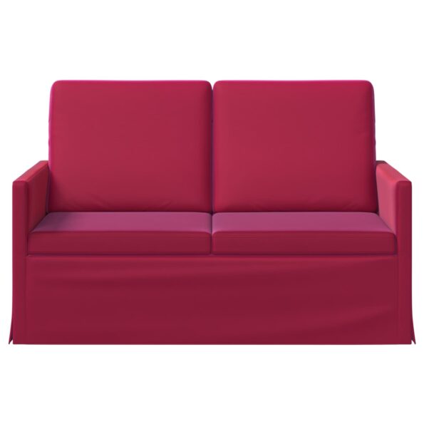 vidaXL Sofa pre 2 osoby Víno červené 130 x 81 x 82 cm Zamat – Obrázok 3