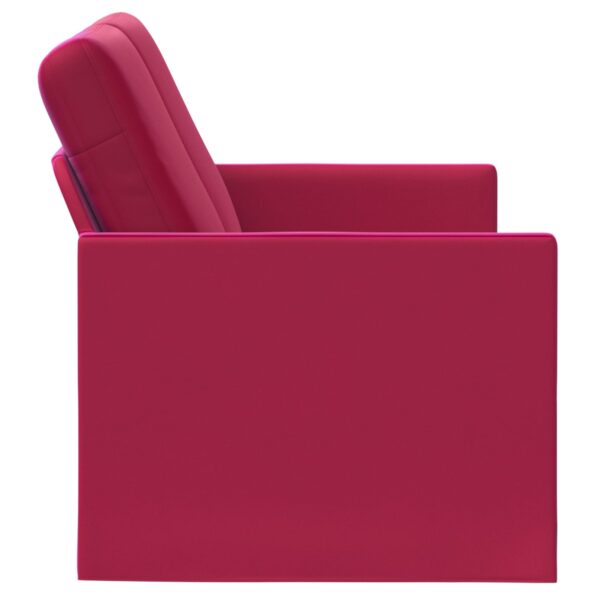 vidaXL Sofa pre 2 osoby Víno červené 130 x 81 x 82 cm Zamat – Obrázok 4