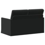 vidaXL Sofa pre 2 osoby Čierna 130 x 81 x 82 cm Zamat – Obrázok 5