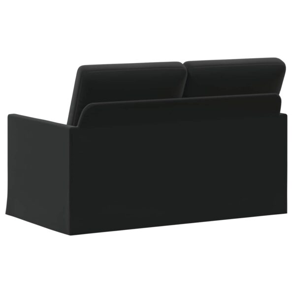 vidaXL Sofa pre 2 osoby Čierna 130 x 81 x 82 cm Zamat – Obrázok 5