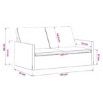 vidaXL Sofa pre 2 osoby Čierna 130 x 81 x 82 cm Zamat – Obrázok 9