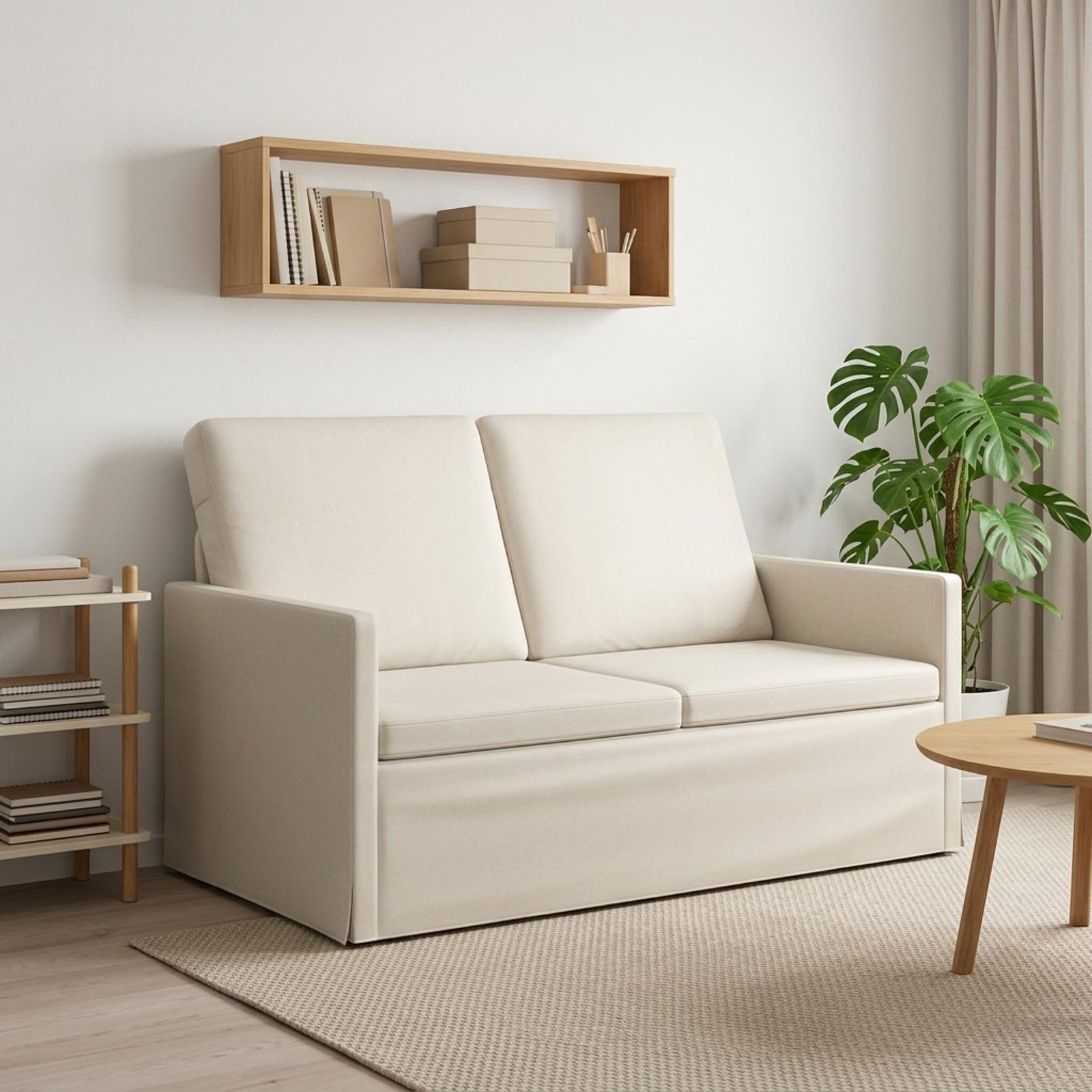 42041062_1.jpg vidaXL Sofa pre 2 osoby Krémová 130 x 81 x 82 cm Zamat – Obrázok 1