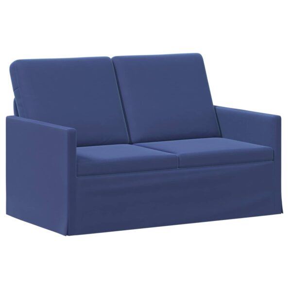 vidaXL Sofa pre 2 osoby Policajná modrá 130 x 81 x 82 cm Zamat – Obrázok 2
