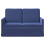vidaXL Sofa pre 2 osoby Policajná modrá 130 x 81 x 82 cm Zamat – Obrázok 3