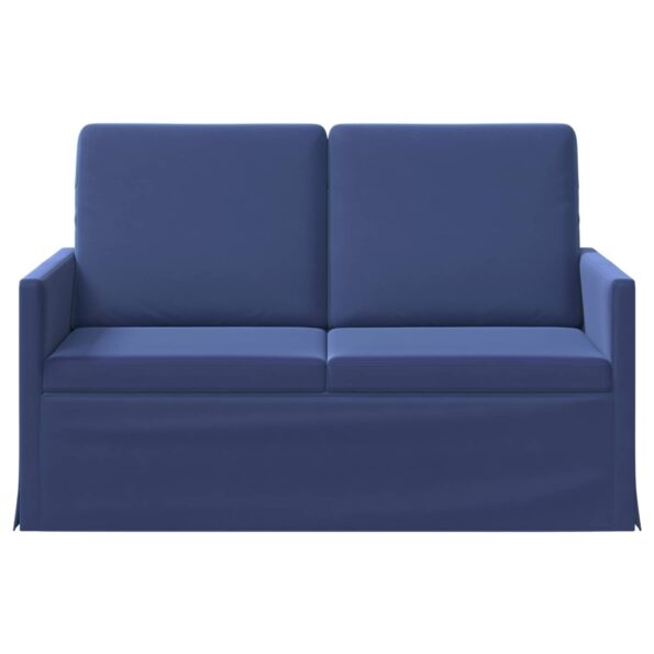 vidaXL Sofa pre 2 osoby Policajná modrá 130 x 81 x 82 cm Zamat – Obrázok 3