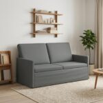 vidaXL Sofa pre 2 osoby Tmavosivá 150 x 81 x 82 cm Látka